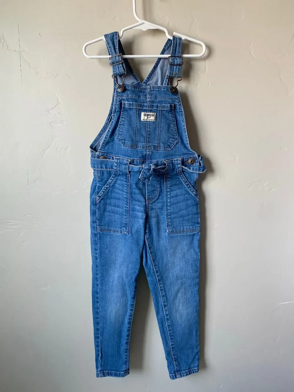 Oshkosh B'Gosh Blue Jean Denim Girls Overalls- Size 5